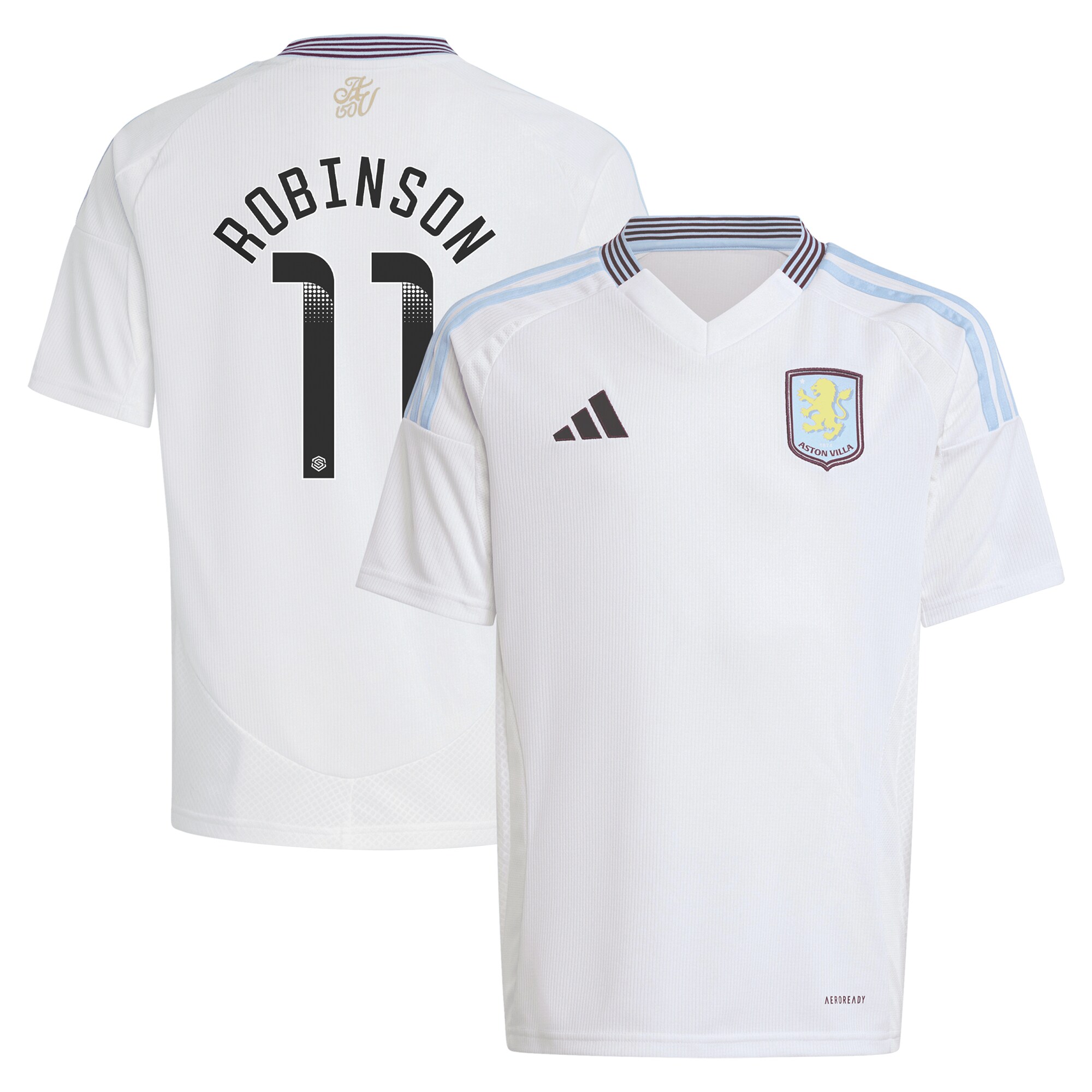 aston villa wsl away shirt 2024-25 – kids with robinson 11 printing Collection | Aston Villa Shop Official Jerseys