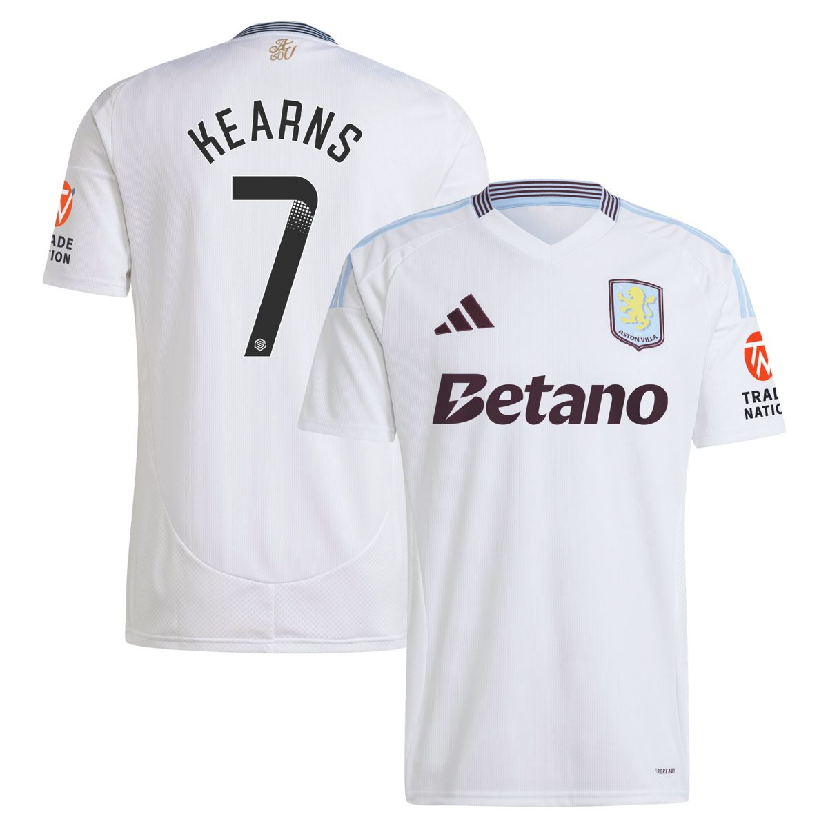 aston villa wsl away shirt 2024-25 with kearns 7 printing Collection | Aston Villa Shop Official Jerseys