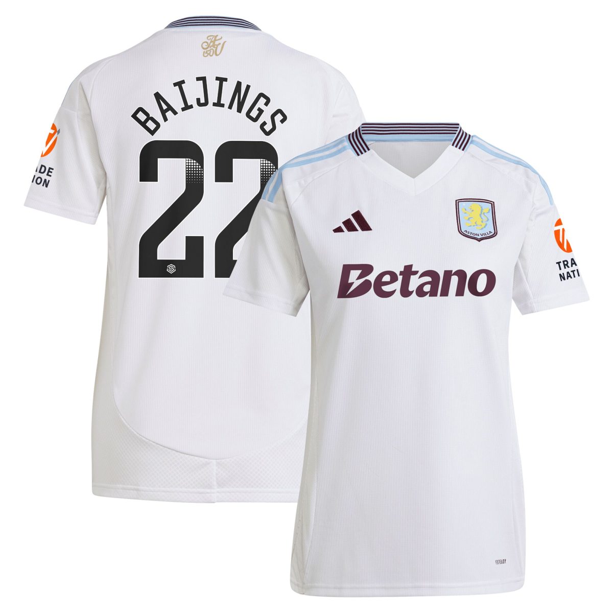 aston villa wsl away shirt 2024-25 – womens with baijings 22 printing Collection | Aston Villa Shop Official Jerseys