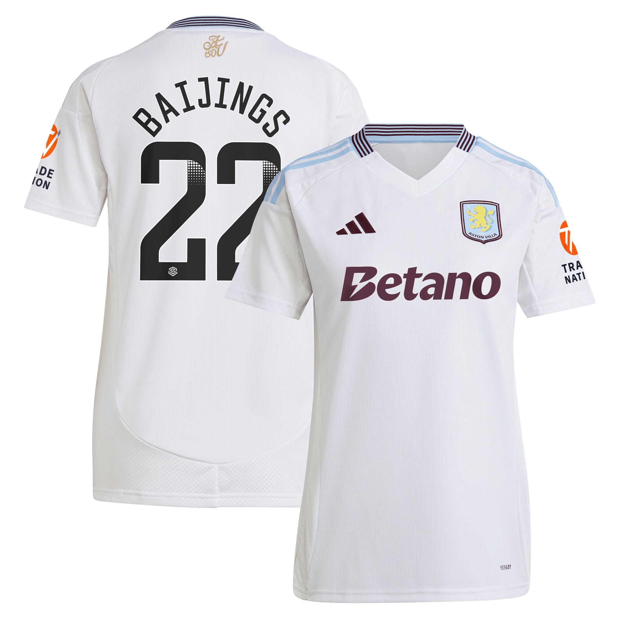 aston villa wsl away shirt 2024-25 – womens with baijings 22 printing Collection | Aston Villa Shop Official Jerseys