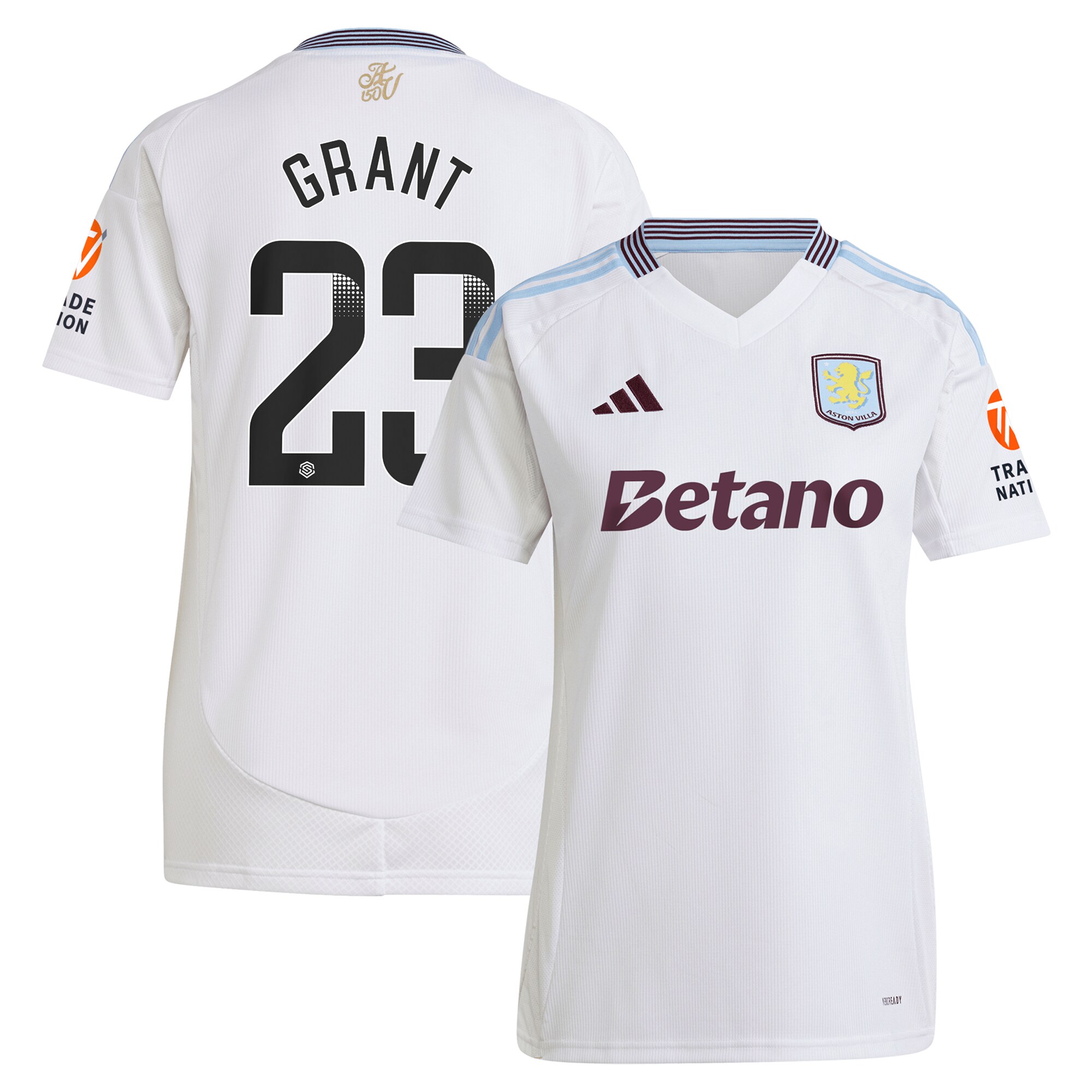 aston villa wsl away shirt 2024-25 – womens with grant 23 printing Collection | Aston Villa Shop Official Jerseys