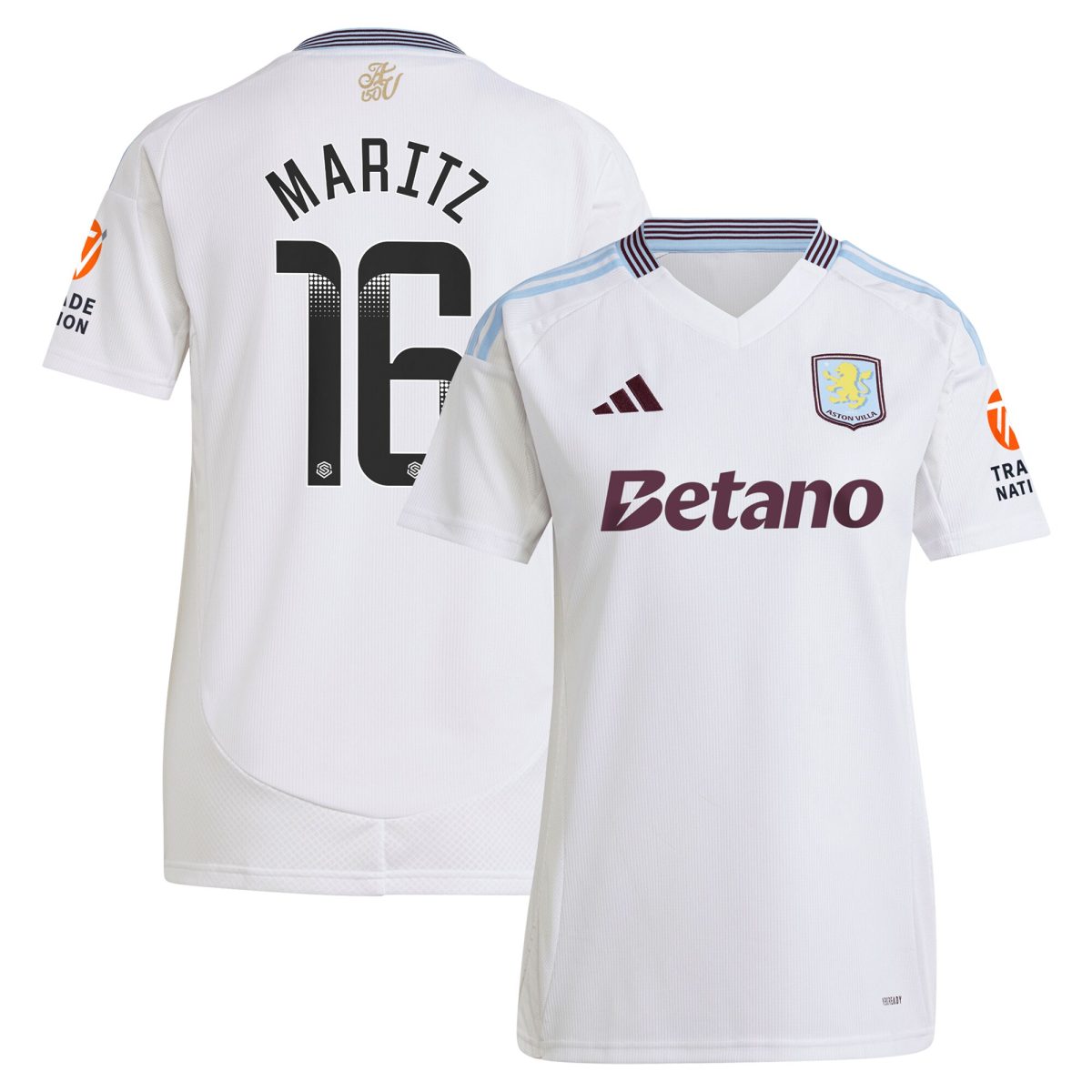 aston villa wsl away shirt 2024-25 – womens with maritz 16 printing Collection | Aston Villa Shop Official Jerseys