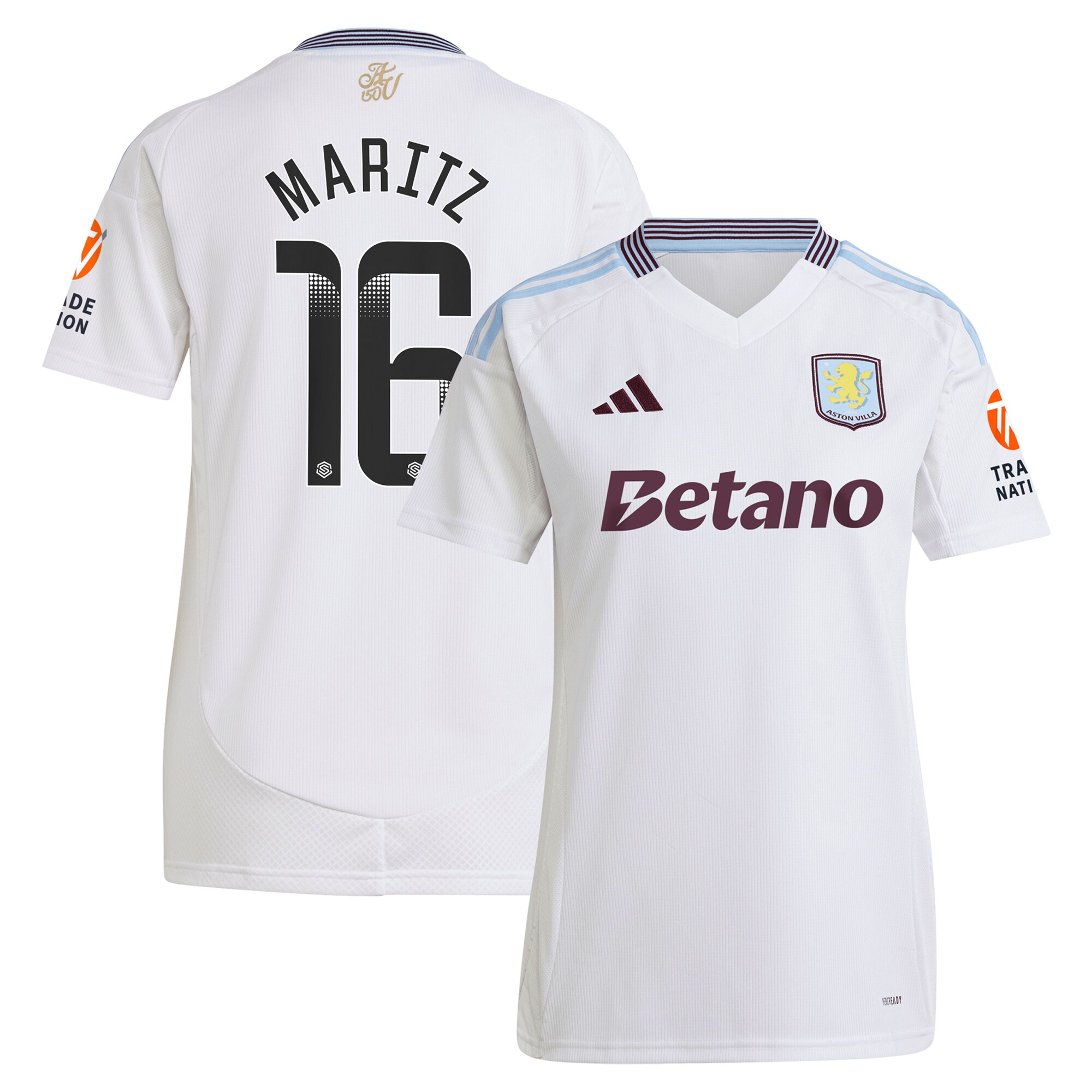 aston villa wsl away shirt 2024-25 – womens with maritz 16 printing Collection | Aston Villa Shop Official Jerseys