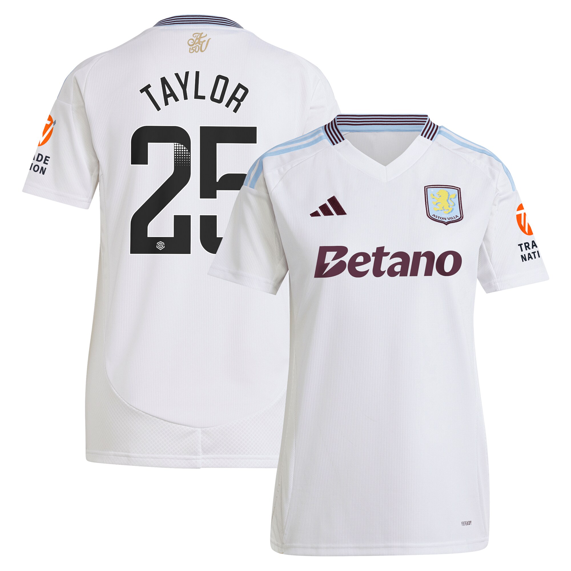 aston villa wsl away shirt 2024-25 – womens with taylor 25 printing Collection | Aston Villa Shop Official Jerseys