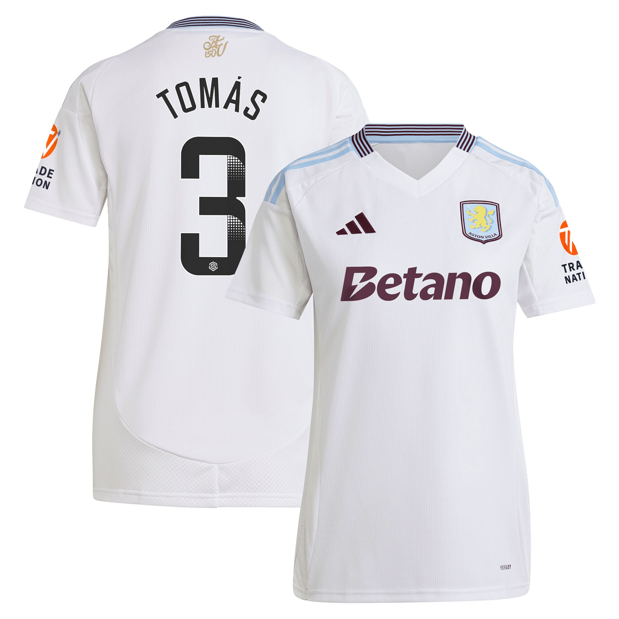 aston villa wsl away shirt 2024-25 – womens with tomás 3 printing Collection | Aston Villa Shop Official Jerseys